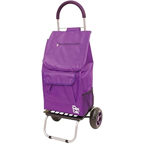 dbest products Trolley Dolly Purple Foldable Shopping cart for Groceries with Wheels and Removable Bag and Rolling Personal Handtruck Standard, 1 unit Cover