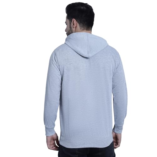 Image of Mack Jonney Printed Hooded Cotton Fleece Hoodie for Men-MACK32358