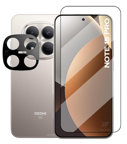 Image of [1+1 Tempered Glass for Redmi Note 15 Pro 5G with Camera Lens Protector Edges to Edge Screen Glass Protector 9H Hardness - (Pack of 2)