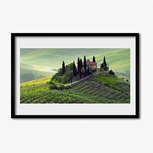 Affiche avec cadre 60x40 salon et chambre paysage de prairie