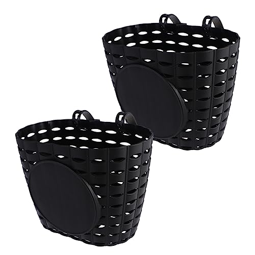Happyyami 2Pcs Bike Basket Durable Bike Storage Container Detachable Design for Boys for School Bags Snacks and Items