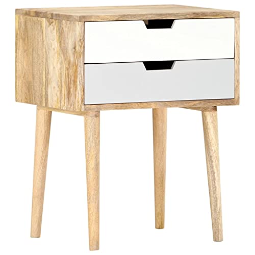 Table de chevet en bois de mangue massif marron, un meuble d'appoint robuste au charme rustique - 7
