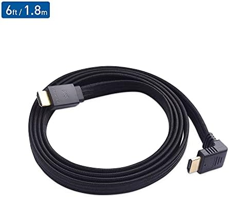 Cable Matters 90-Degree Flat 48Gbps Ultra HD 8K HDMI Cable 1.8m with 8K @60Hz, 4K @120Hz and HDR Support for PS5, Xbox Series X/S, RTX3080 / 3090, RX 6800/6900, Apple TV, and More - 1.8 m