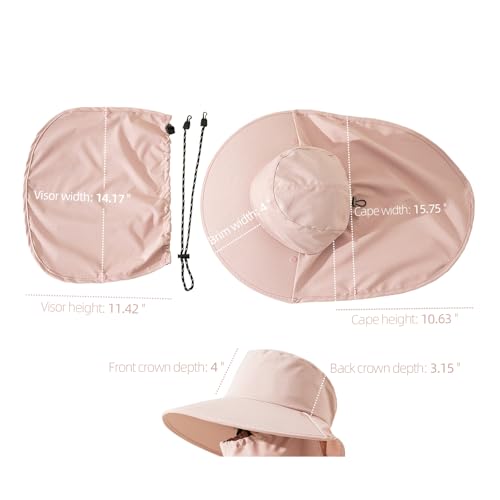 Sombrero solar transpirable unisex con visera ancha miniatura 6