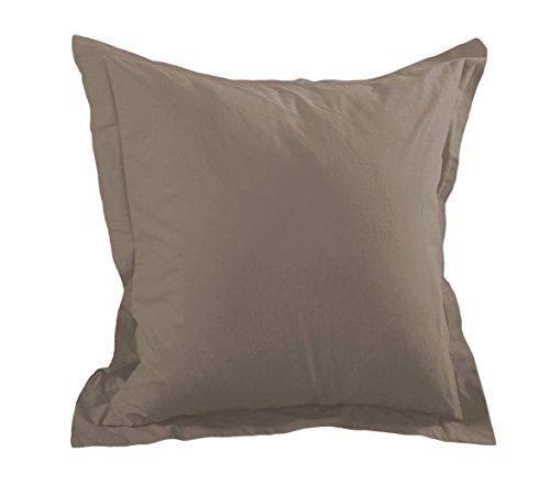 Lovely Casa T14820003 Alicia - Funda de cojín (65 x 65 cm, algodón), Color Pardo