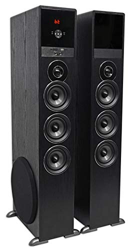 image for Rockville TM150B Black Home Theater System Tower Speakers 10