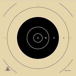 SR-1C Official NRA 100 Yard Rifle Target, Competition & Short Range, 10.5" x 10.5"