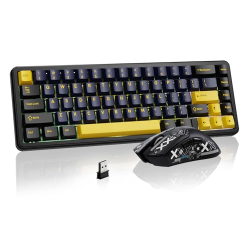 ATTACK SHARK Combo Clavier & Souris Gaming, X65 HE Clavier Magnétique Filaire et R1 Souris sans Fil...