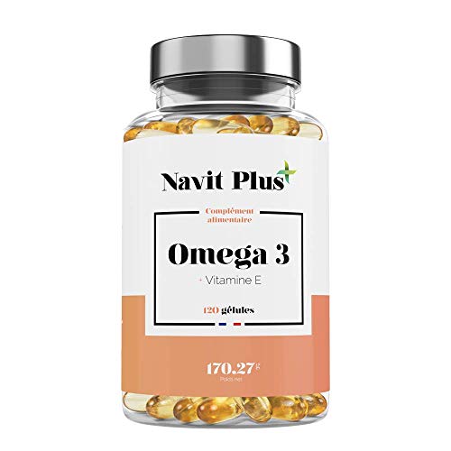 Omega-3 | Pure & Essentiel Huile de Poisson Sauvage | Haute concentration en 700mg EPA & 400mg DHA. Omega 3 pure 2000mg.120 gélules