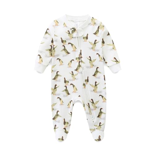 Image of Babymine Baby Girl Boy Clothes Zipper Sleepers,Long Sleeve Romper Cotton Toddler Pajamas,Onesie Outfits Newborn Footies