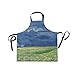 FANTAZIO Fantasio Van Gogh Wheatfield Latzschürze Unisex Schürze mit 2 geräumigen Taschen, maschinenwaschbar für Küche, Basteln, Grillen, Zeichnen