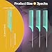 Goodofferplace 3 PCS Rat Tail Combs Parting Rattail Teasing Fine Tooth Comb with Metal Pick for Curly Hair,Detangling Parting Combs for Women,for Braiding,Styling Hair(Green)