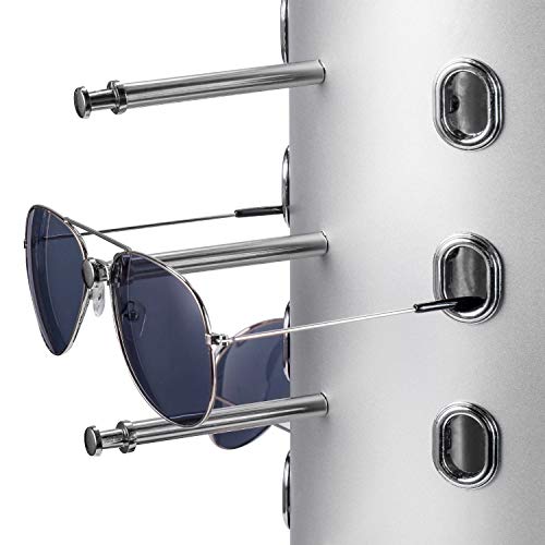 Apl Display Sunglass Display Rack 360° Rotating Sunglass Holder40 Pairs Glasses Holder Freestanding With Mirror Sunglass Eye Glass Display Rack Counter Stand Organizer #TOP3