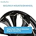 AutoBeeDen 4-Pack Universal Hubcaps Replacement R15 15 inch, Steel Wheel Rim Cover for Most Cars Trucks Sedans SUV, 15