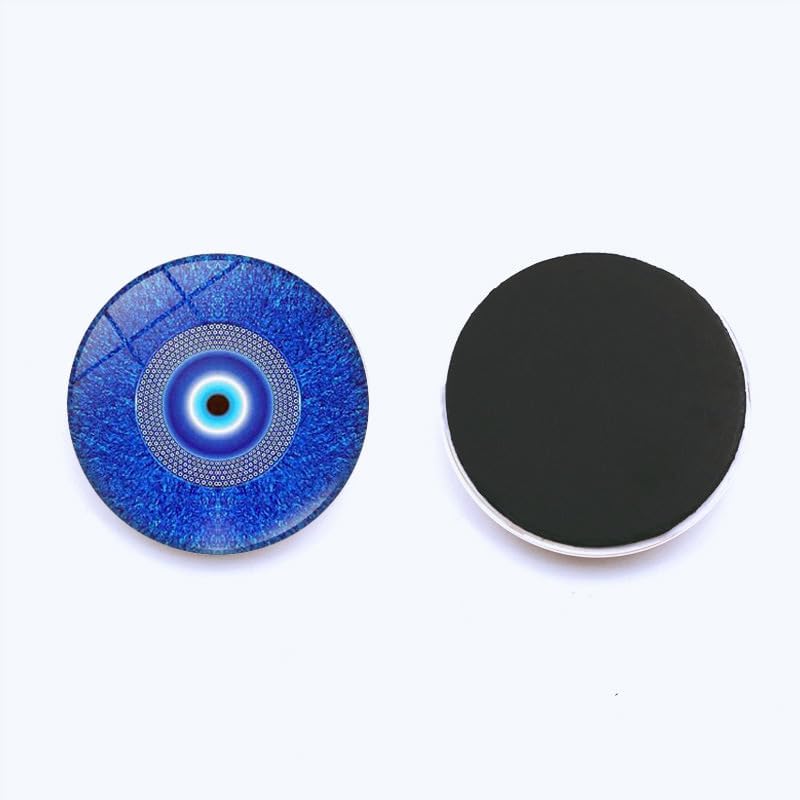 Juego de 12 imanes decorativos para refrigerador con diseño Ojo Turco miniatura 3