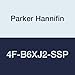Parker Hannifin 4F-B6XJ-BP Series B6X Series Brass 3-Way Ball Valve, PTFE Seal, 1/4" Female NPT Port