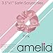Amelia Beauty Products, 8 Pack Pink Satin Scrunchies, 3.5 Inch Diameter – Gentle on Hair, Strong Hold, No Snag, No Dent Hair Ties for All Hair Types