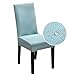 Morbuy Moderno Seersucker Coprisedie Impermeabile Fodera per Sedia Tinta Unita con Schienale per Sala Pranzo Hotel Banchetto Party Decor, Lavabile e Sfoderabile (Baby Blue,6 Pezzi)