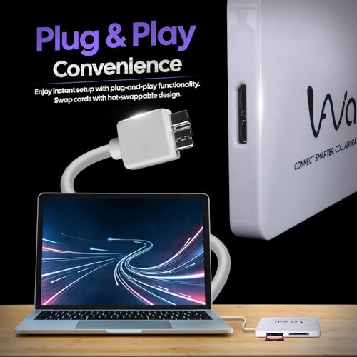 Image of AIWaft 4-in-1 USB 3.0 Multi-Card Reader with Micro SD, SD, CF, MS Support | High-Speed 5Gbps Data Transfer | Plug & Play | Compact & Durable Design for Windows & Mac