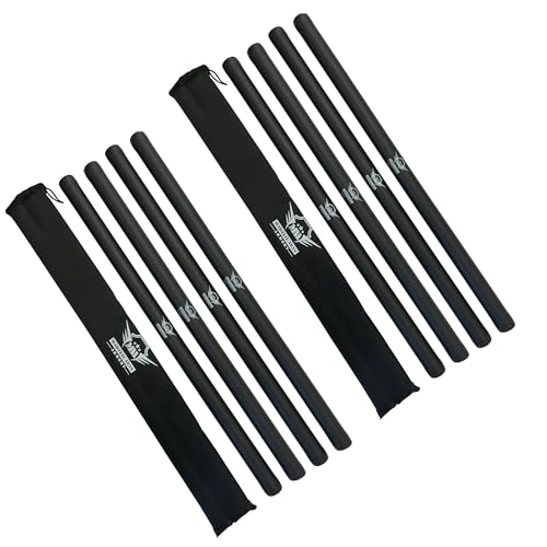 Martial Arts Armory Escrima Training Sticks, 20 Inches, Foam Padded, 8 Pack with Carry Bags