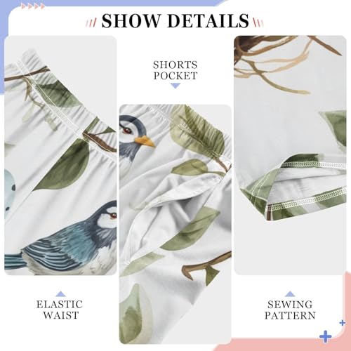 Bird and Egg Boys Long Pants Soft Trousers Elastic Waist Kids Lounge Bottoms with Pockets S-XL4