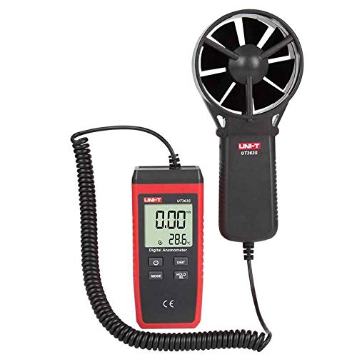 UT363S Digital Split-Type Anemometer Wind Speed Tester, 0.4~30m/s, 1.4~108km/h, 78~5905ft/min, 0.7~58knots, 0.8~67mph, Temp. -10~50℃, Units: m/s, km/h, ft/min, Knots, mph, ℃/℉, MAX/MIN/AVG