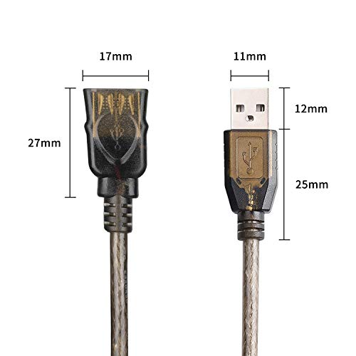 Image of USB 2.0 Type A Male to A Female Active Repeater Extension Cable 75ft, High Speed 480 Mbps