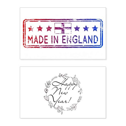 Tarjeta conmemorativa de Año Nuevo de Inglaterra para regalar un recuerdo exclusivo