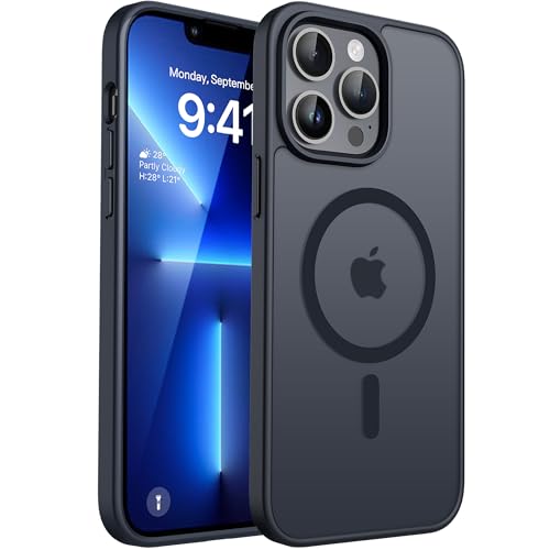 CACOE für iPhone 13 Pro Max Hülle Kameraschutzend Kompatibel mit MagSafe Stoßfest Kratzfest Magnetisch Rückseite Handyhülle für iPhone 13 Pro Max Case Transluzente