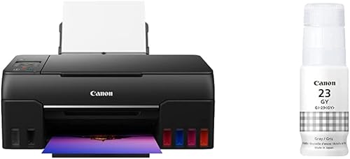 Canon PIXMA G620 - Impresora inalámbrica MegaTank Photo todo en uno [impresión, copia, escaneo], color negro con Canon GI-23 GY AMR