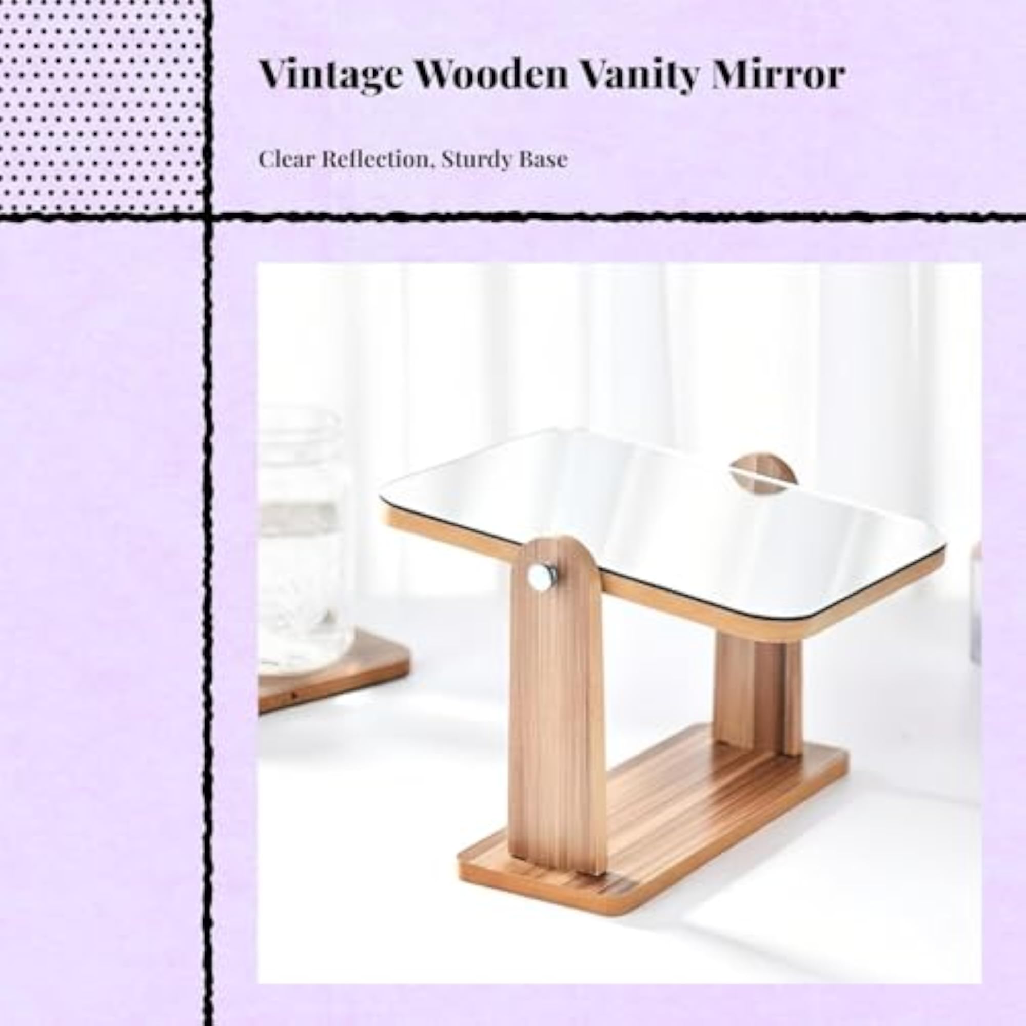 Vanity Desk with Large Mirror