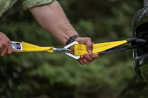 Image of Keeper - 2 inch x 24 inch Premium Axle Tie Down Strap with D Rings - 3,333 lbs. Working Load Limit and 10,000 lbs. Break Strength,One Color (Pack of 2)