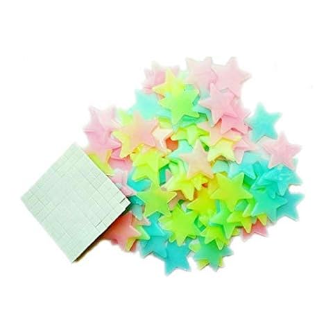 500 Pieces Glow in The Dark Stickers Glow in The Dark Stars Wall Stickers Adhesive Bright and Realistic Stars for Starry Sky, Beautiful Wall Decals Decoration for Girls and Boys, Beautiful Wall Decals Cover