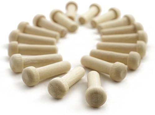 Wooden Axle Pegs for 1/4" Hole, 1-1/16" Long Wood Toy Wheel Pegs - Bag of 100 image 4