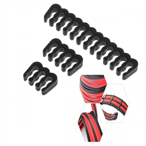 Kabelkamm für Kabel 2,5-3 mm, 24-teiliges Set, 8-polig, 6-polig, Weiß