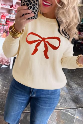 Image of LEMAFER Women 2026 Merry Christmas Round Neck Sequin Letters Sweater Casual Solid Slogan Long Sleeve Pullover Sweatshirt Tops