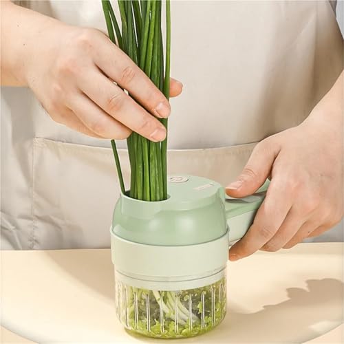 Procesador eléctrico de vegetales 4 en 1 inalámbrico miniatura 2