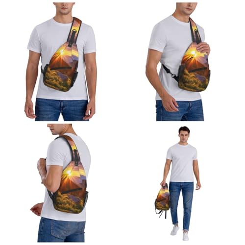 Mochila tipo sling deportiva para senderismo miniatura 7