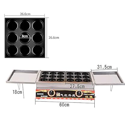 Gas-Burger-Maschine, 18 Löcher, rotierender Eierburger, Snack-Maschine (Lochdurchmesser 9 cm) – Bild 3