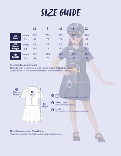 Disfraz de Policía para Niñas Talla Pequeña miniatura 6