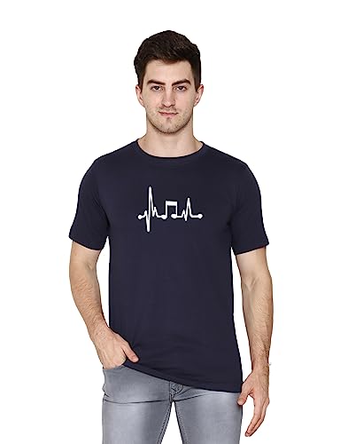 Image of Graphic Printed T-Shirt for Men & Women | Heart Music | Music T-Shirts | T-Shirts for Music Lovers | Quote T-Shirts