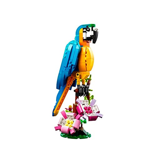 LEGO Creator 3-in-1 Exotic Parrot Building Set: 3 Animal Transformations for Kids Ages 7+ (31136)