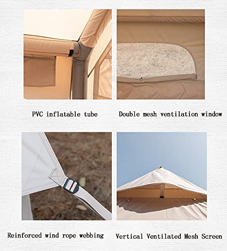 Carpa de algodón para camping familiar impermeable y resistente al viento miniatura 2