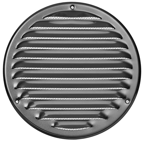 Ø 160mm Aluminium Métal Grille de Ventilation - Grille D'aération avec Moustiquaire