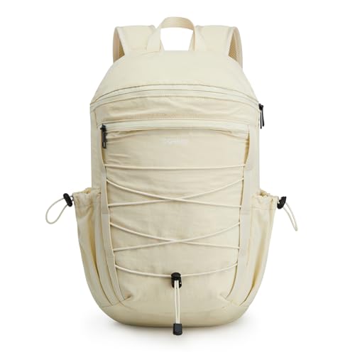 G4Free Hiking Backpack for Women Men 20L Lightweight Travel Backpacks Daypack Outdoor Daily Camping, Beige