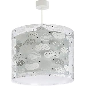 Dalber kinderlampe Pendelleuchte Hängelampe Clouds Wolken Grau kinderzimmerlampe, 33 x 33 x 25 cm