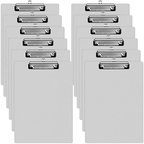 Porte-blocs aluminium A4 lot de 12 plaques d'écriture rigides pour bureau