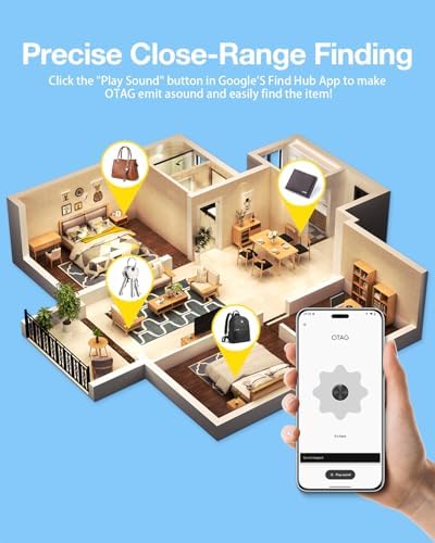 Air Tags for Android,Air Tags-1 Pack Android,Android Tracker Tags,2 Year Battery Life,Google Find Trackers for Google'S Find Hub App,IP65 Waterproof Luggage Tracker Android for Keys,Wallets,Luggage — view 4