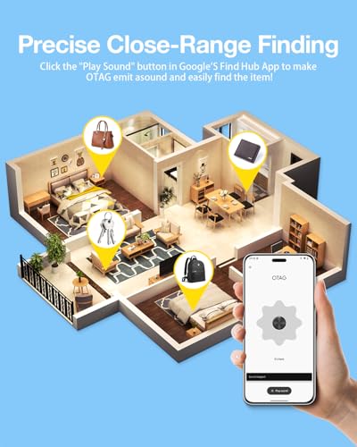 Air Tags for Android,Air Tags-4 Pack Android,Android Tracker Tags,2 Year Battery Life,Google Find Trackers for Google'S Find Hub App,IP65 Waterproof Luggage Tracker Android for Keys,Wallets,Suitcases - Image 5