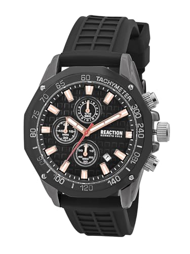 Image of Kenneth Cole Reaction Chronograph Black Dial Watch for Men - KRWGO0070702
